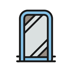 Bathroom Mirror Frame Icon Design