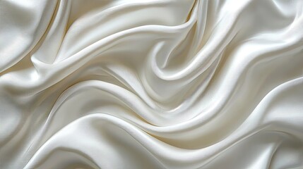Obraz premium Elegant satin ripple patterns on white background textile art minimalist style soft lighting