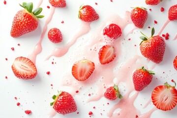 Juicy Strawberries in Pink Foam: A Delightful Culinary Art