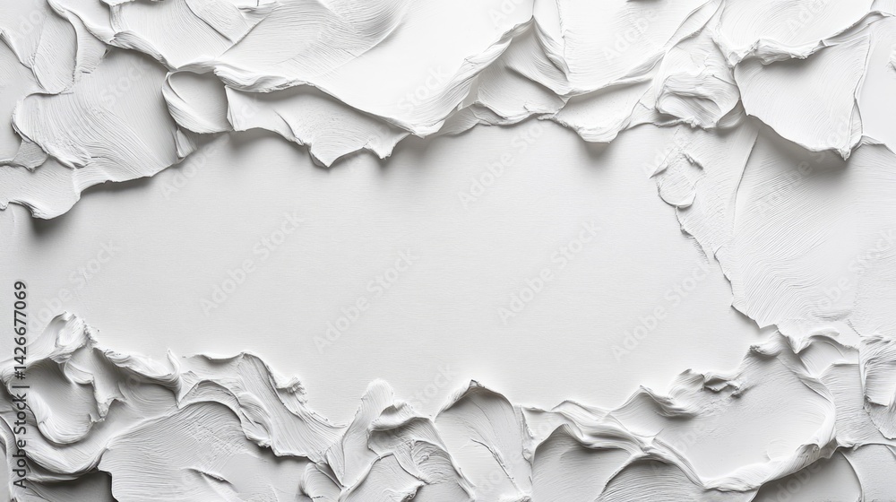 Aufkleber creative paper texture design horizontal pure white background abstract art studio environment close