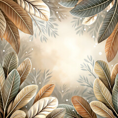 Warm-toned leaves framing a soft background  