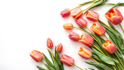 Tulips Flat Lay Header Card Resource Frame Mothers Day Spring Bloom Botanical