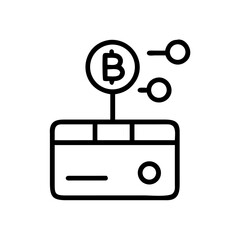 Bitcoin Card Payment Icon Design