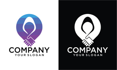 Creative Mother child care logo design illustration