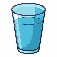 glass of water isolated