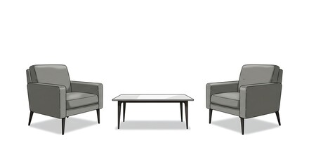 Two chairs and a table