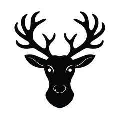 Naklejka premium deer head silhouette