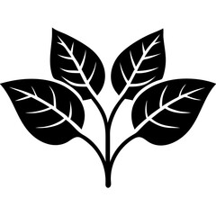 Creative Leaf Icon Vector Illustration | Minimal & Nature-Inspired Green Foliage Design