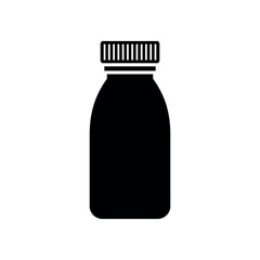 The icon is a bottle of milk or kefir. An attribute (container) of dairy products or food. An icon for the dairy department of a store or dairy.