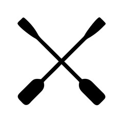 Canoe Paddles Crossed Icon Design