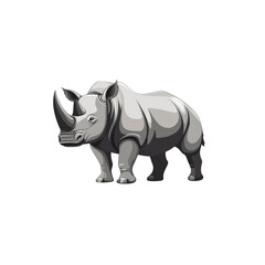 Fototapeta premium Majestic Rhinoceros A Powerful Symbol of Wildlife