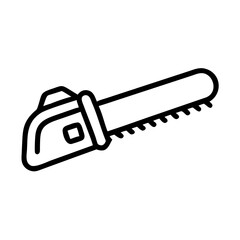 Chainsaw for Cutting Wood Icon Design