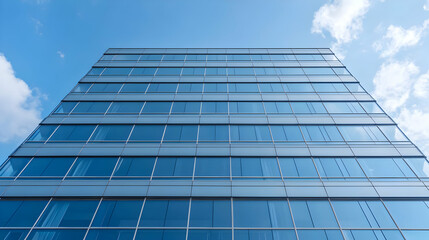 Fototapeta premium Modern Glass Facade Of High Rise Building
