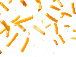 Golden Cheese Sticks Falling in Mid-Air - High-Quality Adobe Stock Image"