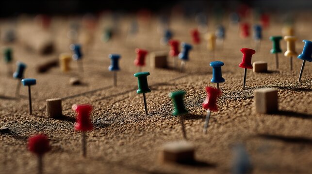 Corkboard Scatter Plot Data Visualization Information Display Business Analytics Strategic Planning Conceptual Design Tacking Ideas Creative Workspace Office Environment close lowercase
