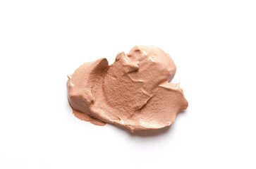 A sample of cosmetic clay for a body or face mask. White background