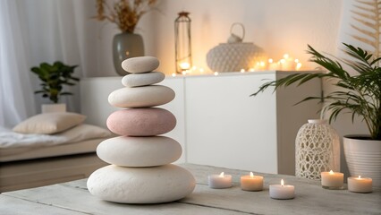 Minimalist Zen Decor Featuring Modern Sculptural Art