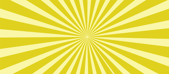 Vintage pop art yellow background. Banner vector illustration