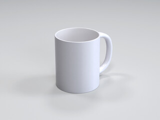 Realistic Coffee Mug Mockup with Editable Design.