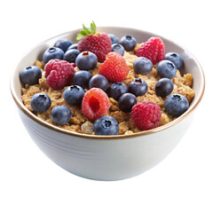 bowl of muesli with berries
