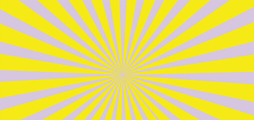 Vintage pop art yellow background. Banner vector illustration