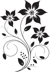 black and white floral background