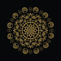 Subtle Cream & Gold Mandala for Invitations