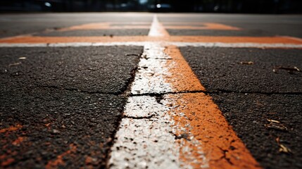 Discovering the weathered textures a ground-level marvel of an ancient baske ending in lowercase
