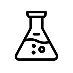 Chemical Beaker with Hazard Contents Icon Design