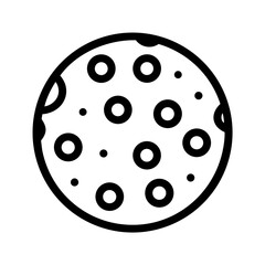 Circular Cookie or Biscuit Icon Design