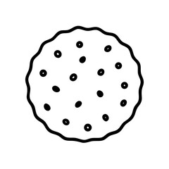 Circular Cookie or Biscuit Icon Design