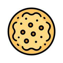Circular Cookie or Biscuit Icon Design