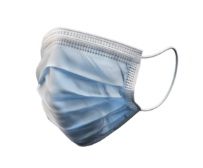 Closeup Surgical Mask on Black Background Virus Protection, Healthcare, Medical, Safety and Hygiene
