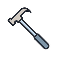 Claw Hammer Tool Icon Design