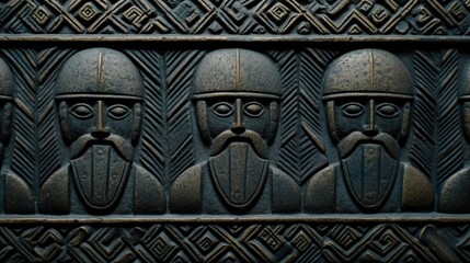 Metalwork marvels patterned enigmatic godlike warriors artful creations of steel and mystery seeking untold stories lowercase
