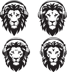 Lion head vector image