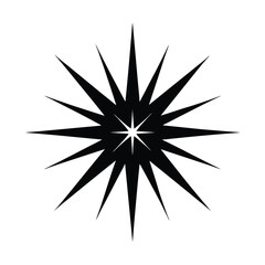 Fototapeta premium vector illustration of a black star