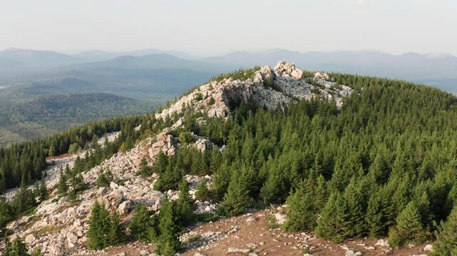 Southern Urals, Zyuratkul National Park: Zyuratkul Ridge. Aerial view.