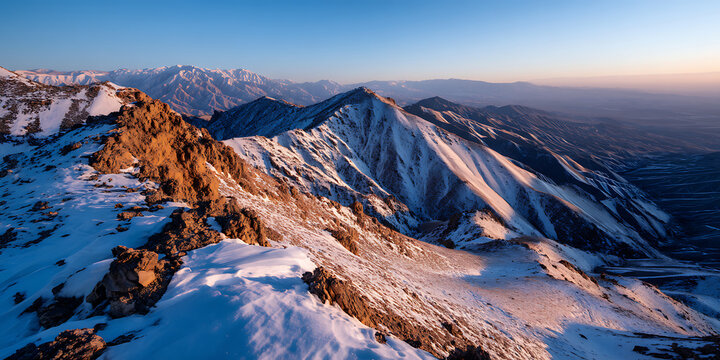 Snow Wind And Shadows In The Zagros Mountains, Ideal For Harsh Climate Imagery, Middle Eastern Geography, And Wind-Formed Terrain Design
