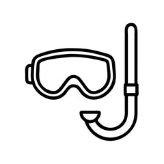Diving Mask and Snorkel Gear Icon Design