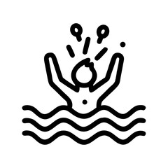 Drowning Person with Toxic Splash Icon Design