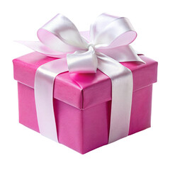 pink gift box with bow