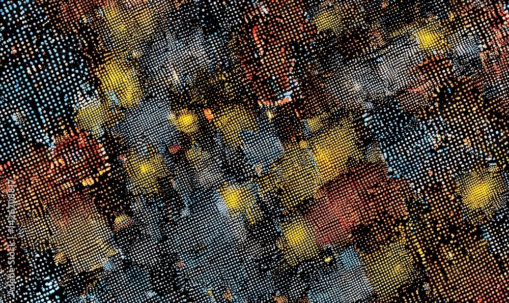 Poster colorful abstract texture created with dots in a vibrant pattern