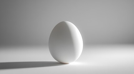 An egg isolated on a pure white background, realistic lighting and shadow, ideal for cut-out and compositing