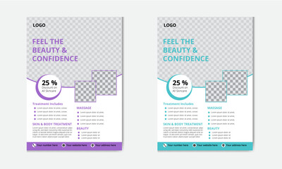 Beauty and spa salon flyer  design, Luxury clean men women editable elegant creative modern beauty care spa hair salon treatment service health body massage marketing promotion ads poster leaflet.