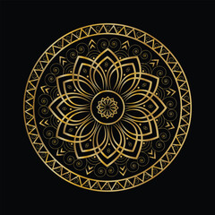 Golden Floral Mandala Background for Luxe Branding