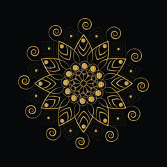 Abstract Luxury Mandala with Soft Golden Hues