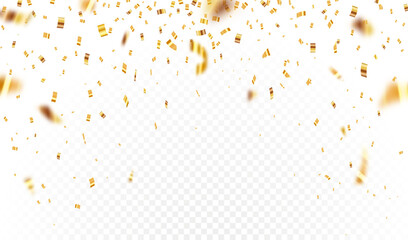 Celebration background with golden confetti vector illustration. Gold, confetti,