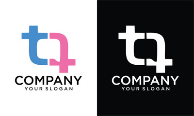 Obraz premium Creative TT Abstract Letters Logo Monogram