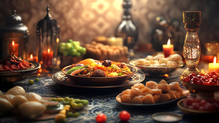 Ramadhan Kareem Decoration,background illustration
